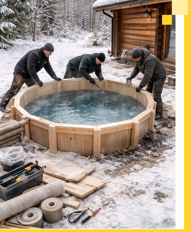 Изготовление и установка ледяных купелей под ключ в Щекине